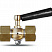 Кран для манометра трехходовой муфтовый М20×1,5 - G1/2"  2,5 Мпа